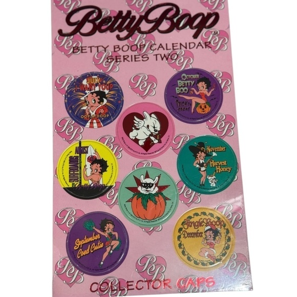 Betty Boop Vintage 1990s Sealed Pogs Calendar Series 2 - Picture 1 of 2